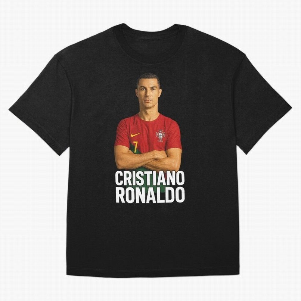 Cristiano Ronaldo Oversized T-Shirt Cheer for FIFA World Cup 2026 Group Stage Highlighting Cristiano Ronaldo, Haaland and CR7, France Energy, Champion Mindset, Group Stage Buzz, Knockout Tension and Passionate Fan Culture; Ideal for Football Dads,