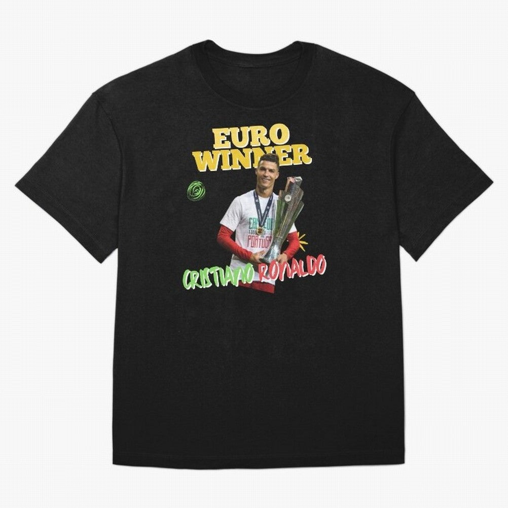 Cristiano Ronaldo Euro Winner Oversized T-Shirt Carry the Dream of Global Football Passion for FIFA World Cup 2026, Featuring Messi and Cristiano Ronaldo, England, France and Netherlands, Global Supporter Spirit, Legendary Goals, National Colors