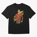 Cristiano Ronaldo Retro Portugal Football Art ¨C Vintage Supporter Design Oversized T-Shirt Bring a Vintage Feel to FIFA World Cup 2026 USA Canada Mexico Made for Messi, England Energy, Football History, Final Match Energy, Crowd Noise and Once in