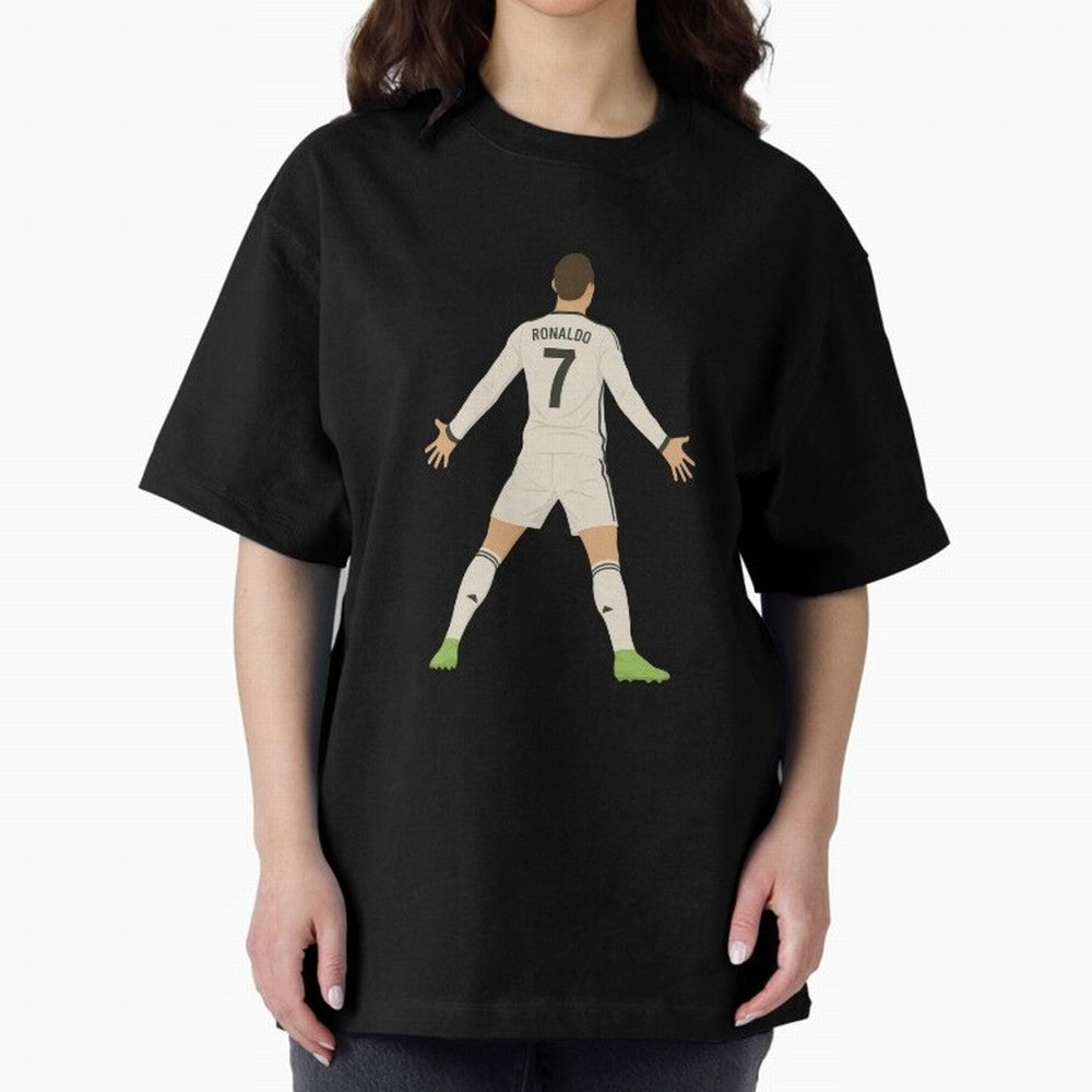 Cristiano Ronaldo Iconic Celebration Oversized T-Shirt Bring Home the FIFA World Cup 2026 Group Stage Journey through CR7 and Messi Highlights, Argentina, France and Brazil Pride, Worldwide Fan Energy, Dramatic Goals, Stadium Lights and
