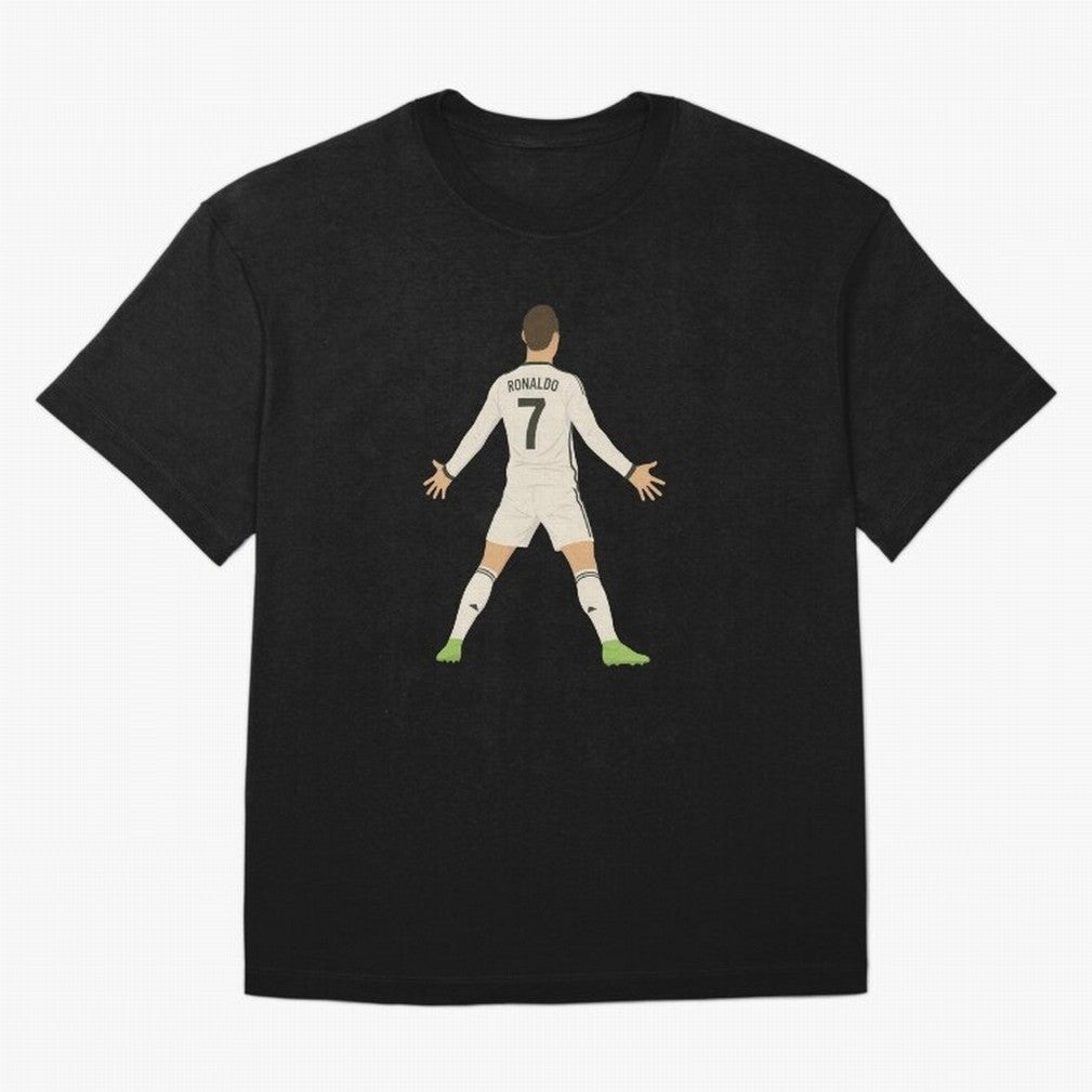 Cristiano Ronaldo Iconic Celebration Oversized T-Shirt Bring Home the FIFA World Cup 2026 Group Stage Journey through CR7 and Messi Highlights, Argentina, France and Brazil Pride, Worldwide Fan Energy, Dramatic Goals, Stadium Lights and