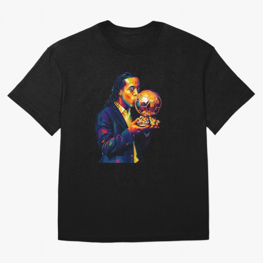 Ronaldinho Wpap Art Oversized T-Shirt Cheer for FIFA World Cup 2026 for Fans of Neymar and Netherlands, Bringing Football Passion, Legendary Performances, Festival Vibes and Supporter Community; Great for Watch Parties, Sports Bars, Family Nights,