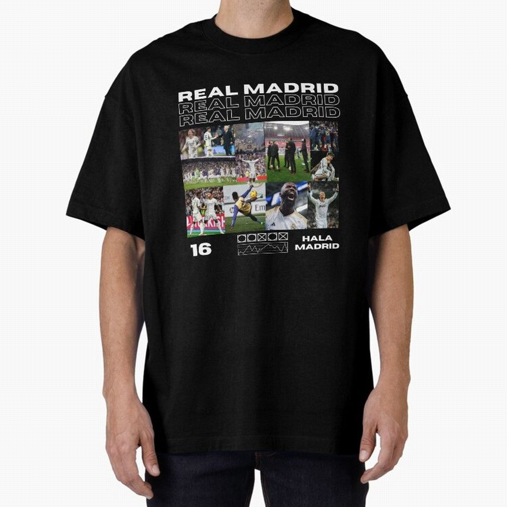 Real Madrid design Oversized T-Shirt Carry the Dream of FIFA World Cup 2026 USA Canada Mexico Celebrating Mbappe, Portugal, Spain and Germany Energy, Match Day Excitement, Supporter Culture, Golden Goals and Global Football Passion; Ideal for