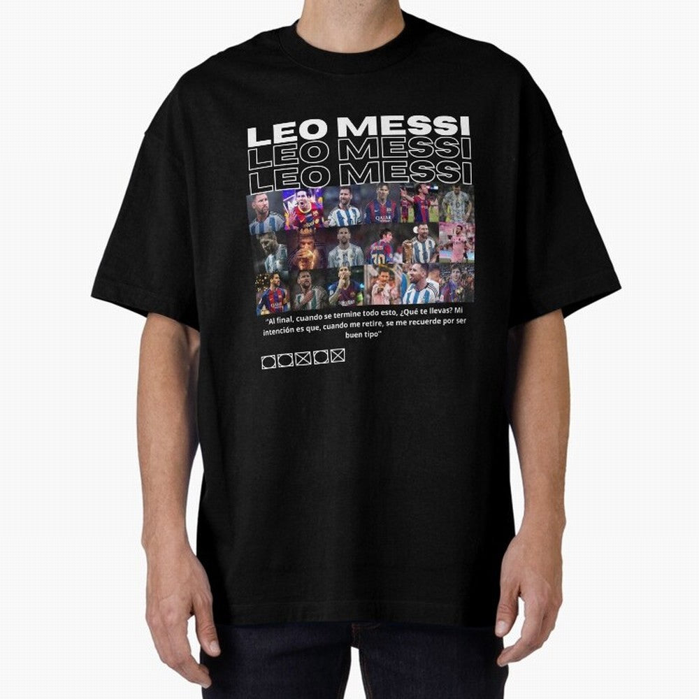 Leo Messi design Oversized T-Shirt Keep the Legacy of FIFA World Cup 2026 for Fans of Messi, CR7 and Mbappe and Brazil, Bringing Fan Favorite Moments, National Team Passion, Big Match Drama and Soccer History; Ideal for Passionate Fans Who Love
