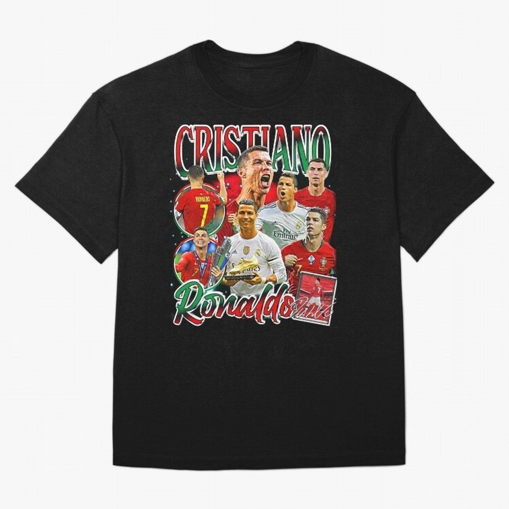 Cristiano Ronaldo Premium Quality Oversized T-Shirt Make Your Look Match the FIFA World Cup 2026 Journey through Cristiano Ronaldo Highlights, Spain Pride, Sports Nostalgia, International Competition, Famous Players and Unforgettable Victories;