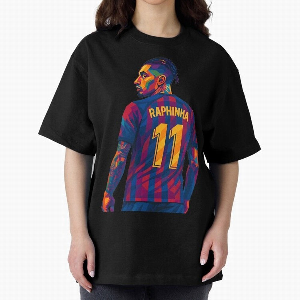 Raphinha Oversized T-Shirt Celebrate FIFA World Cup 2026 Group Stage Driven by Messi, Neymar and Mbappe, Spain Energy, Soccer Culture, Superstar Moments, National Team Dreams and Competitive Fire; Made for Die Hard Supporters, Soccer Lovers, Game