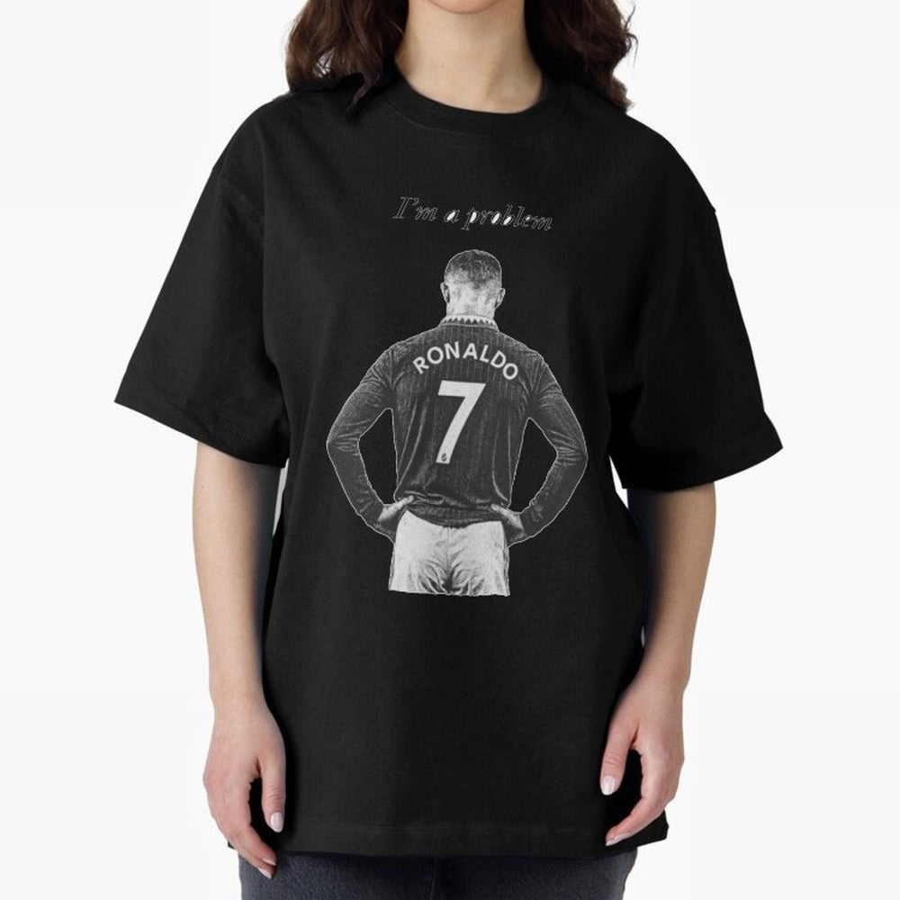 Ronaldo Problem Oversized T-Shirt Fuel Global Football Passion for FIFA World Cup 2026 Group Stage, with Messi and Cristiano Ronaldo, Portugal, Champion Mindset, Group Stage Buzz, Knockout Tension and Passionate Fan Culture; Ideal for Fans Who