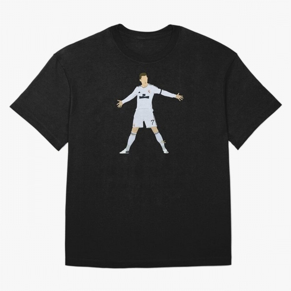 Cristiano Ronaldo celebrates at Real Madrid Oversized T-Shirt Celebrate Unforgettable Nights in FIFA World Cup 2026 for Fans of Haaland and Mbappe and Spain, Bringing Soccer Culture, Superstar Moments, National Team Dreams and Competitive Fire;