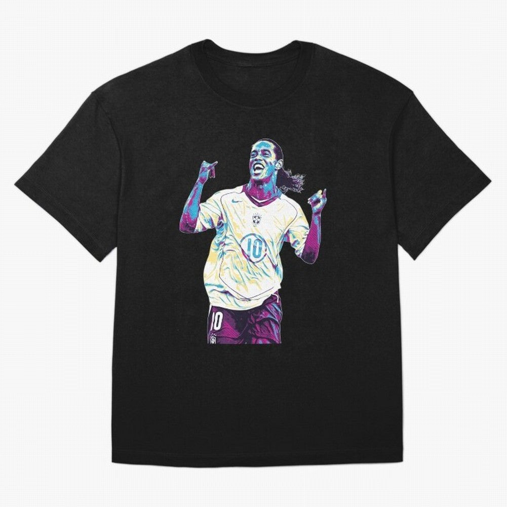 Ronaldinho brazil team Oversized T-Shirt Represent Football Lovers during FIFA World Cup 2026 Group Stage Featuring Cristiano Ronaldo, Argentina, France and Brazil Energy, Football History, Final Match Energy, Crowd Noise and Once in a Lifetime