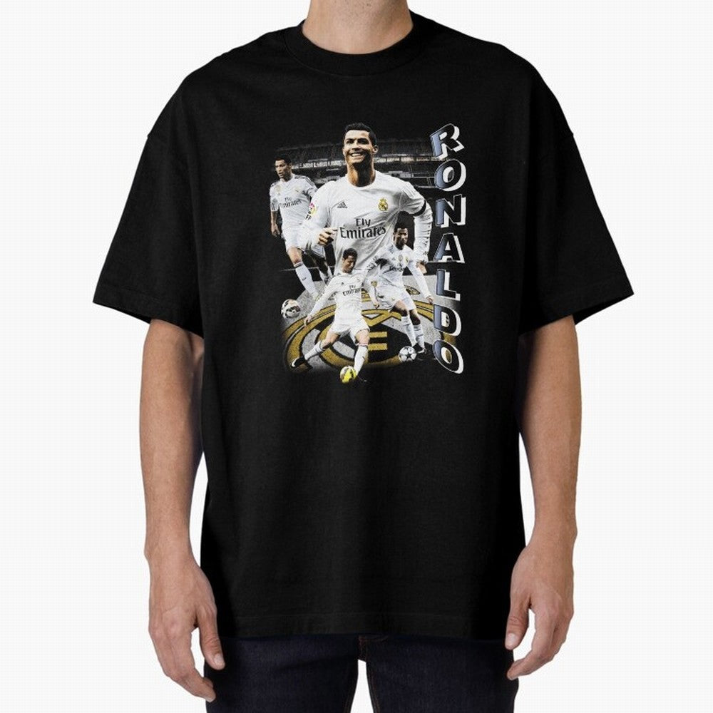 Cristiano Ronaldo Vintage Oversized T-Shirt Relive Legendary Nights from Match Day Hype around FIFA World Cup 2026 Group Stage, Messi and Cristiano Ronaldo, Portugal, Spain and Germany, Championship Spirit, Famous Goals, Roaring Crowds and