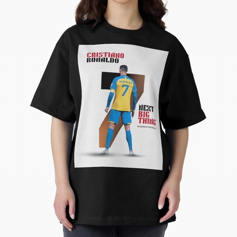 Cristiano Ronaldo Oversized T-Shirt Carry National Pride through Match Day Hype around FIFA World Cup 2026 USA Canada Mexico, Cristiano Ronaldo, Haaland and CR7, England, Retro Football Energy, Iconic Rivalries, Trophy Chase Drama and Stadium