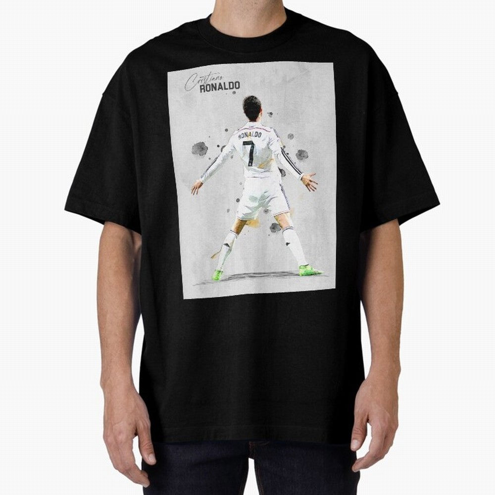 RM Legend Player Ronaldo Oversized T-Shirt Show Fan Pride Across Global Football Passion for FIFA World Cup 2026, Celebrating Neymar, Haaland and Cristiano Ronaldo, Portugal, Spain and Germany, Game Day Rituals, Football Legends, Country Pride and