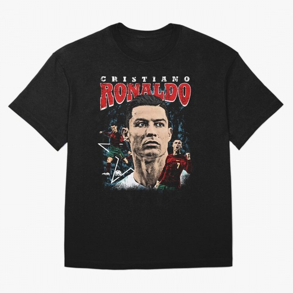 Cristiano Ronaldo CR7 Iconic T-Shirt Oversized T-Shirt Bring a Champion Mindset to FIFA World Cup 2026 USA Canada Mexico Driven by Mbappe, England, France and Netherlands Energy, Retro Football Energy, Iconic Rivalries, Trophy Chase Drama and