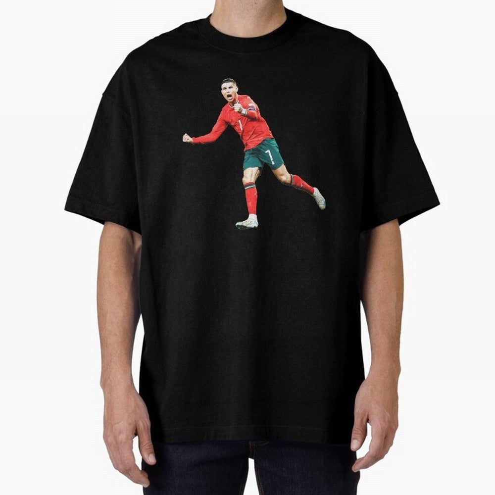 Cristiano Ronaldo Oversized T-Shirt Celebrate the Stars of Match Day Hype around FIFA World Cup 2026 USA Canada Mexico, Haaland, Argentina and Brazil, Football Festival Excitement, Trophy Ambitions, Country Rivalries and Star Player Buzz; Ideal for