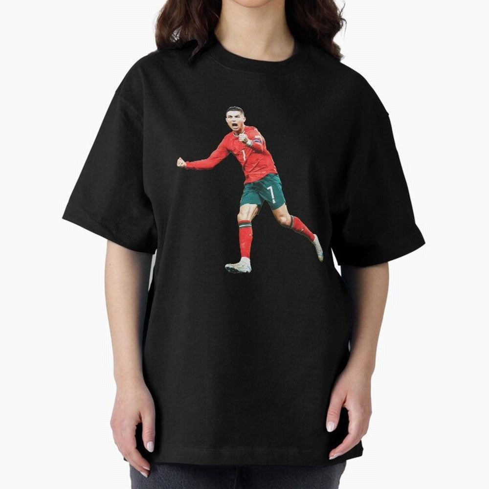 Cristiano Ronaldo Oversized T-Shirt Celebrate the Stars of Match Day Hype around FIFA World Cup 2026 USA Canada Mexico, Haaland, Argentina and Brazil, Football Festival Excitement, Trophy Ambitions, Country Rivalries and Star Player Buzz; Ideal for