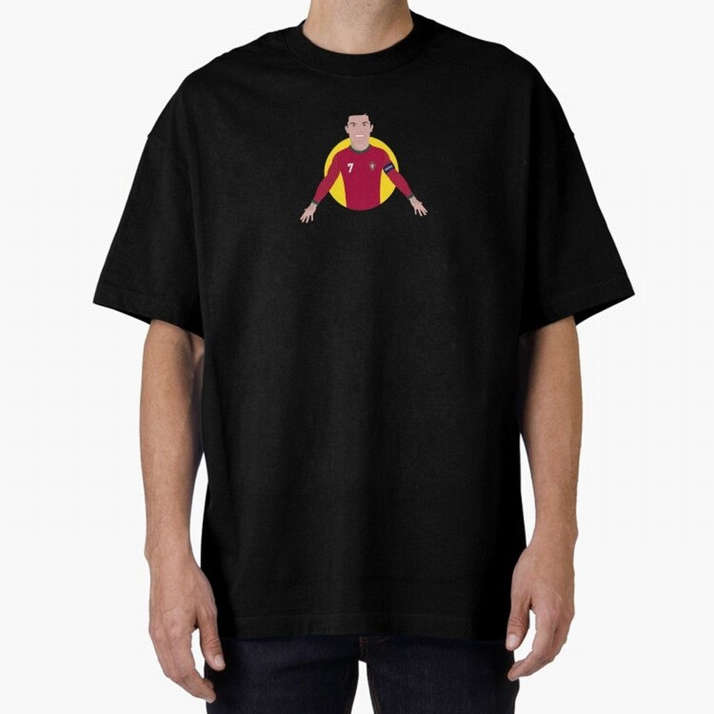Goat Cr7 Portugal Cristiano Ronaldo Cieszynka siuuuuuuu Oversized T-Shirt Show Up for the Glory of Match Day Hype around FIFA World Cup 2026, CR7 and Messi, Portugal, Spain and Germany, Vintage Soccer Flavor, Modern Football Stars, National Flags
