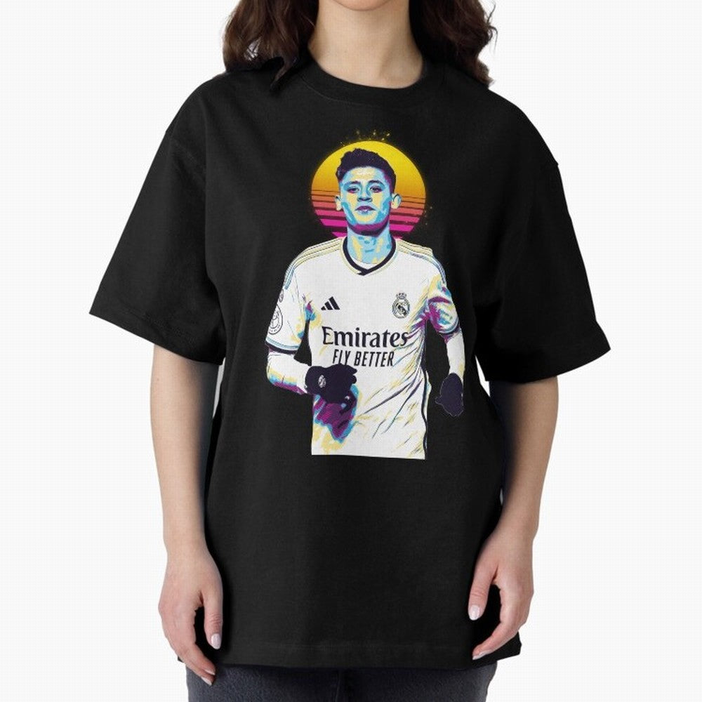Arda Guler retro 80s Oversized T-Shirt Feel the Trophy Chase of FIFA World Cup 2026 Group Stage for Fans of Messi and Spain, Bringing Football Passion, Legendary Performances, Festival Vibes and Supporter Community; Made for Die Hard Supporters,