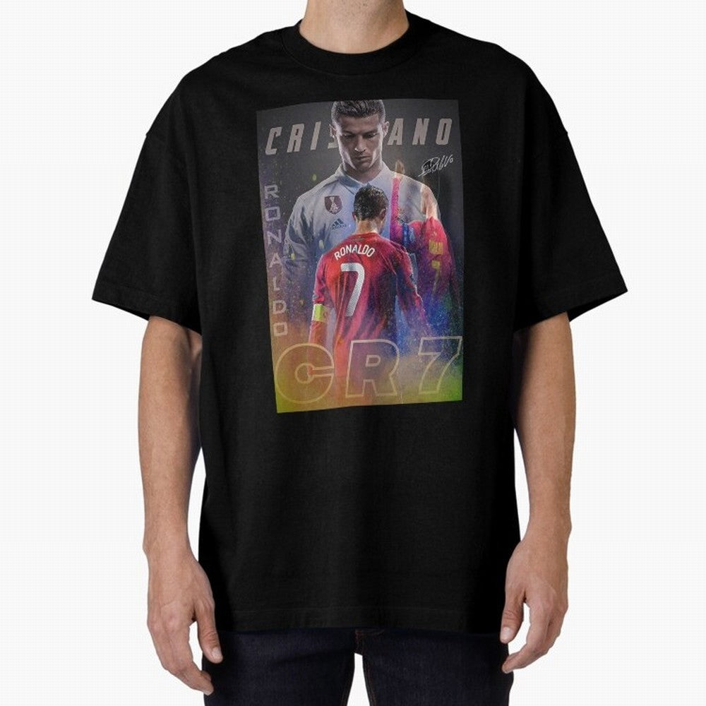 CR7 Oversized T-Shirt Celebrate Unforgettable Nights in Global Football Passion for FIFA World Cup 2026, Capturing Mbappe, Argentina and Brazil, Stadium Chants, National Pride, Trophy Dreams and Unforgettable Football Memories; Perfect for