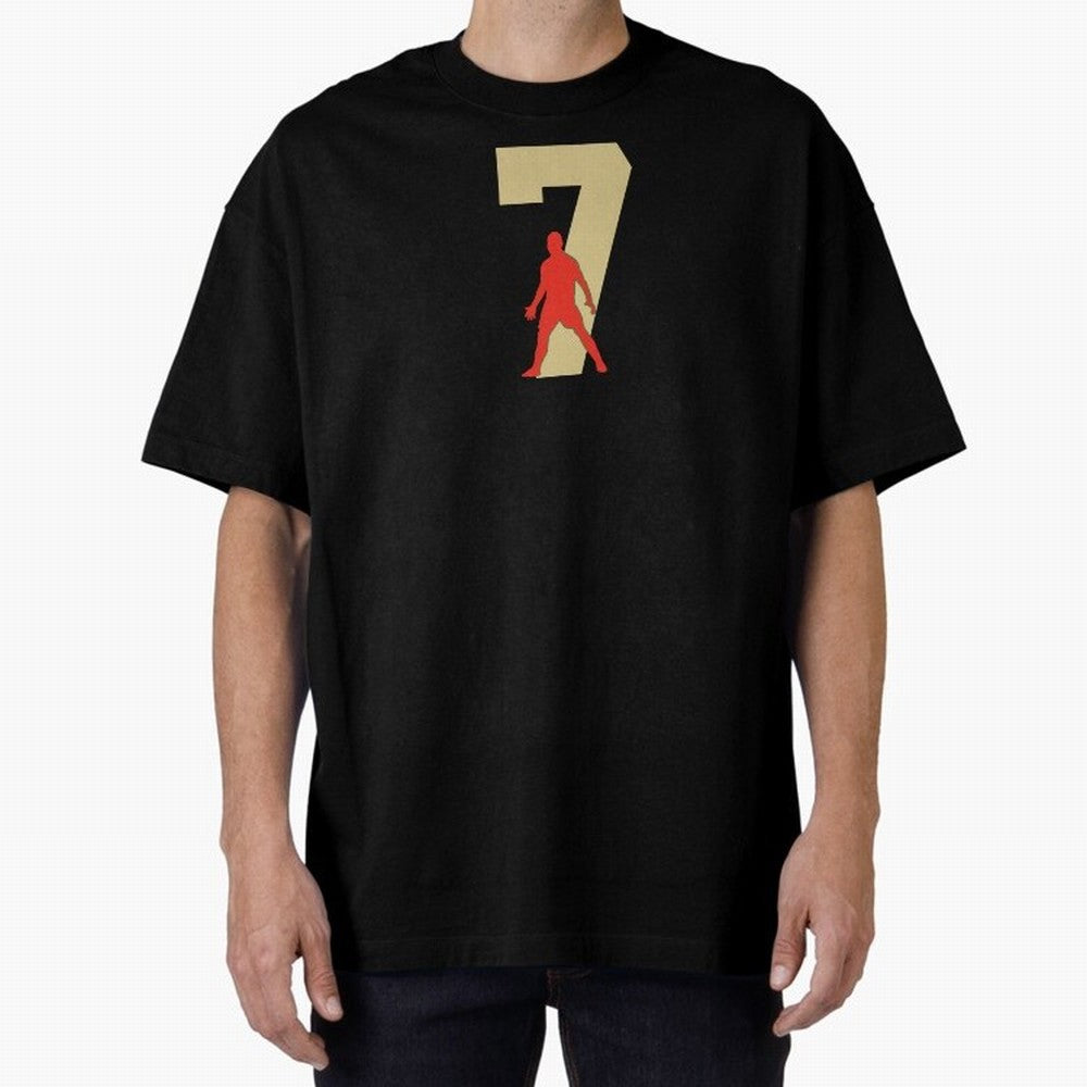 Ronaldo 7 Soccer Icon Oversized T-Shirt Represent FIFA World Cup 2026 USA Canada Mexico for Fans of Haaland and England and Germany, Bringing Football History, Final Match Energy, Crowd Noise and Once in a Lifetime Moments; Perfect for Fans,
