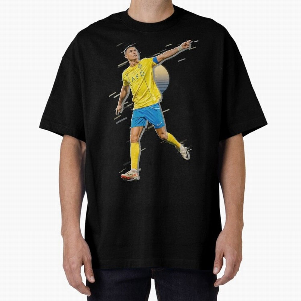 Ronaldo al nassr Oversized T-Shirt Live for the Drama of FIFA World Cup 2026 for Fans of Neymar and Brazil, Bringing Fan Favorite Moments, National Team Passion, Big Match Drama and Soccer History; Ideal for Fans Who Follow Messi, Cristiano