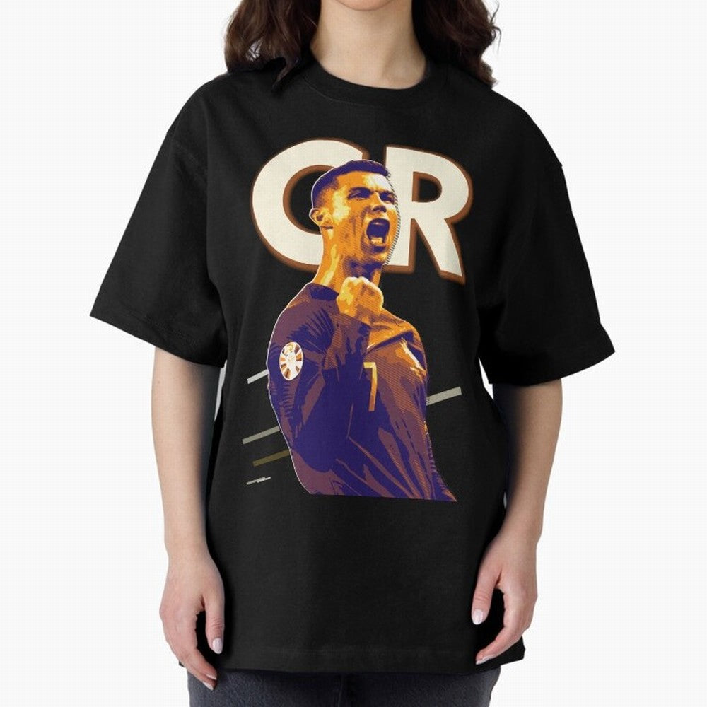 Cristiano Ronaldo Oversized T-Shirt Relive Legendary Nights from FIFA World Cup 2026 USA Canada Mexico Filled with Neymar, Haaland and Cristiano Ronaldo, Portugal Energy, Retro Football Energy, Iconic Rivalries, Trophy Chase Drama and Stadium
