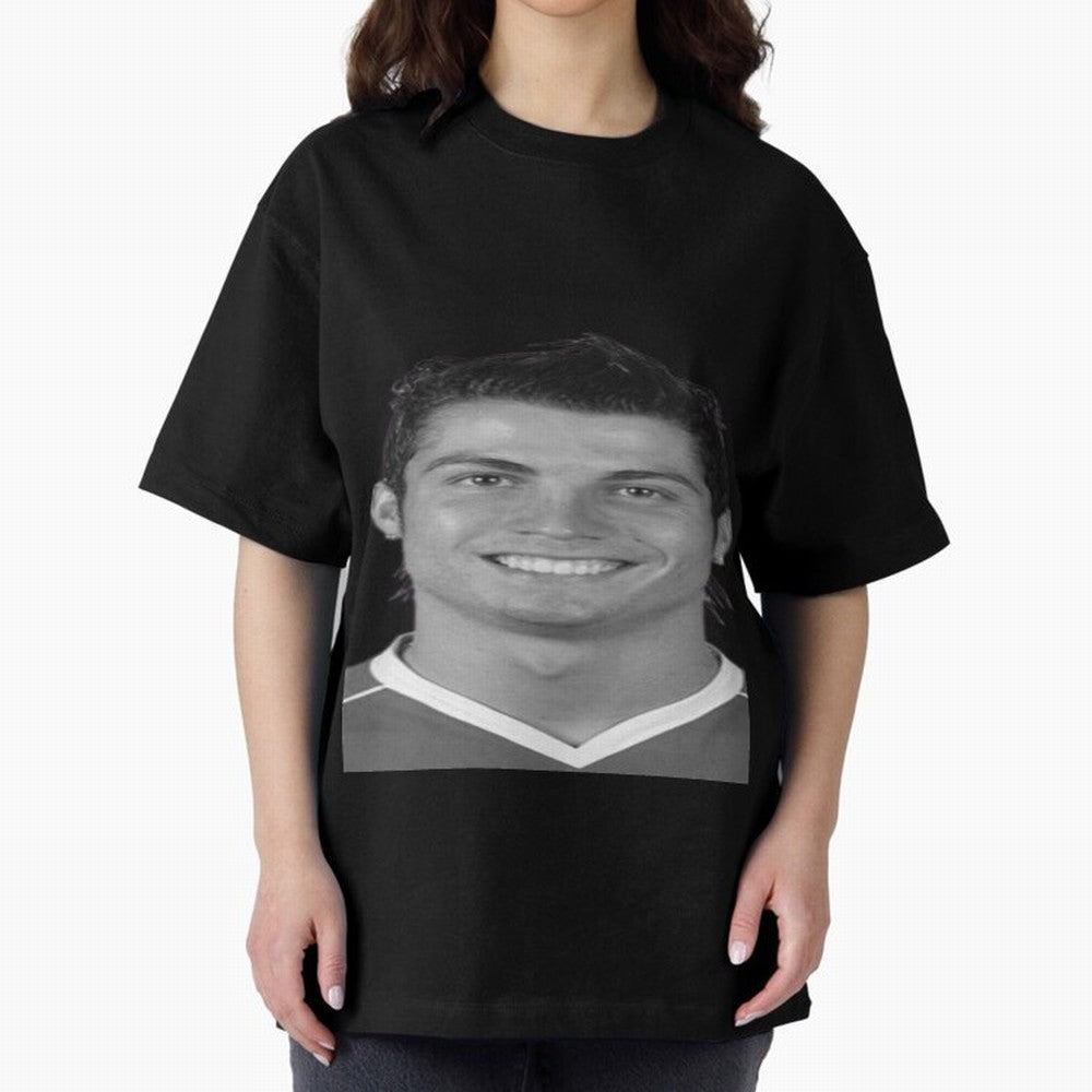 Cristiano Ronaldo Oversized T-Shirt Celebrate the Road through Global Football Passion for FIFA World Cup 2026 Group Stage, Highlighting Mbappe, France and Portugal, Goal Celebration Energy, Supporter Heritage, Football Icons and Worldwide