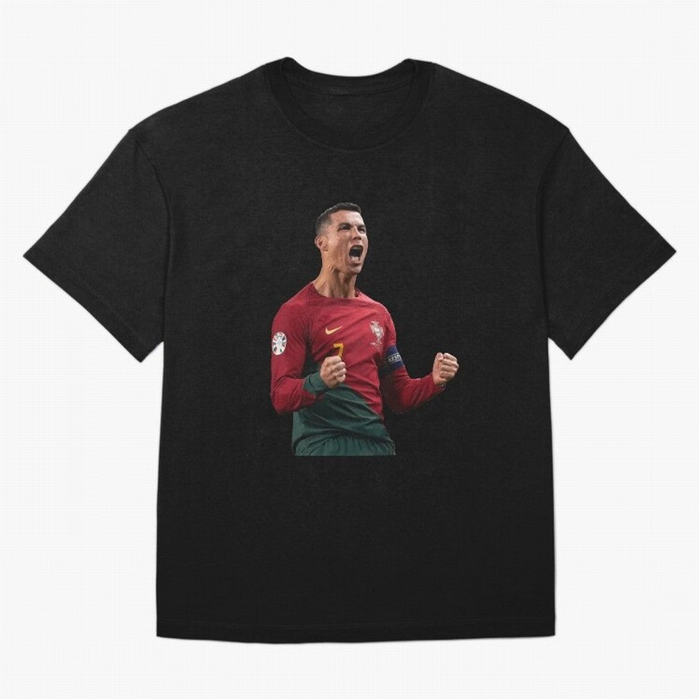 Cristiano Ronaldo T-Shirt Oversized T-Shirt Celebrate the Road through Global Football Passion for FIFA World Cup 2026 Group Stage, Highlighting Mbappe, France and Portugal, Goal Celebration Energy, Supporter Heritage, Football Icons and Worldwide