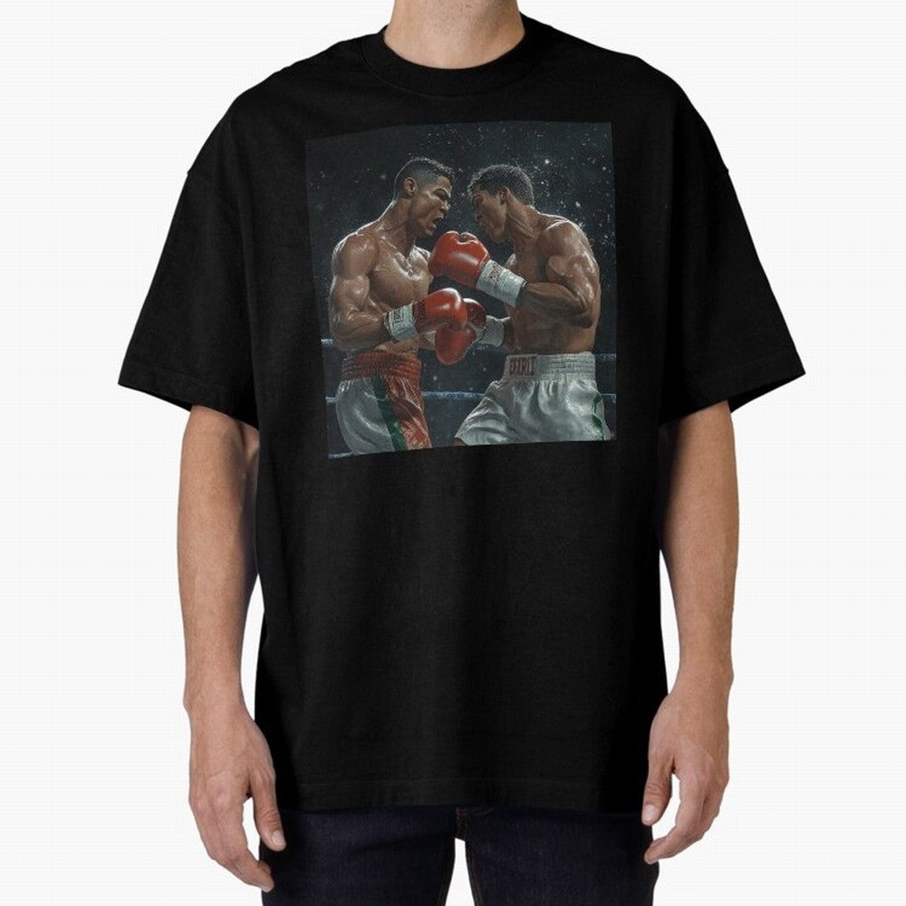 Cristiano Ronaldo vs Alvarez Canelo: Gaming Duel Between Legends Oversized T-Shirt Bring FIFA World Cup 2026 USA Canada Mexico for Fans of Cristiano Ronaldo, Haaland and CR7 and England, France and Netherlands, Bringing Fan Favorite Moments,