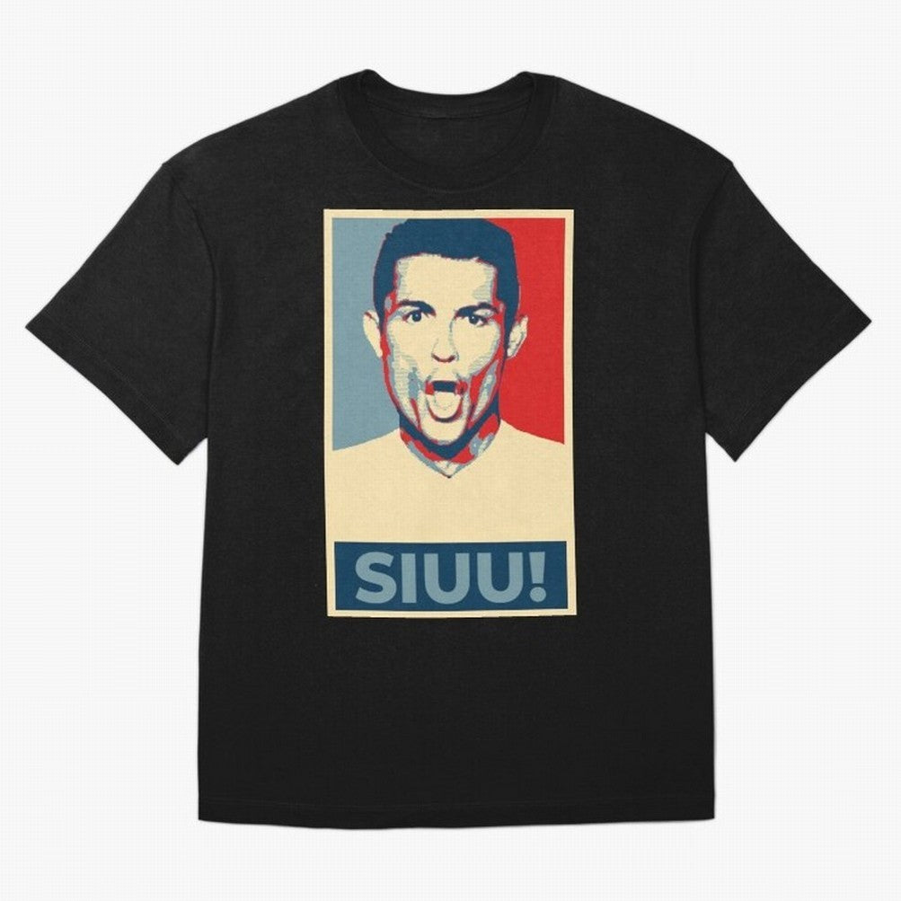 Ronaldo Siuu! - Hope Oversized T-Shirt Upgrade FIFA World Cup 2026 USA Canada Mexico Centered on Messi, CR7 and Mbappe, Spain Energy, Retro Football Energy, Iconic Rivalries, Trophy Chase Drama and Stadium Atmosphere; Perfect for People Who Love