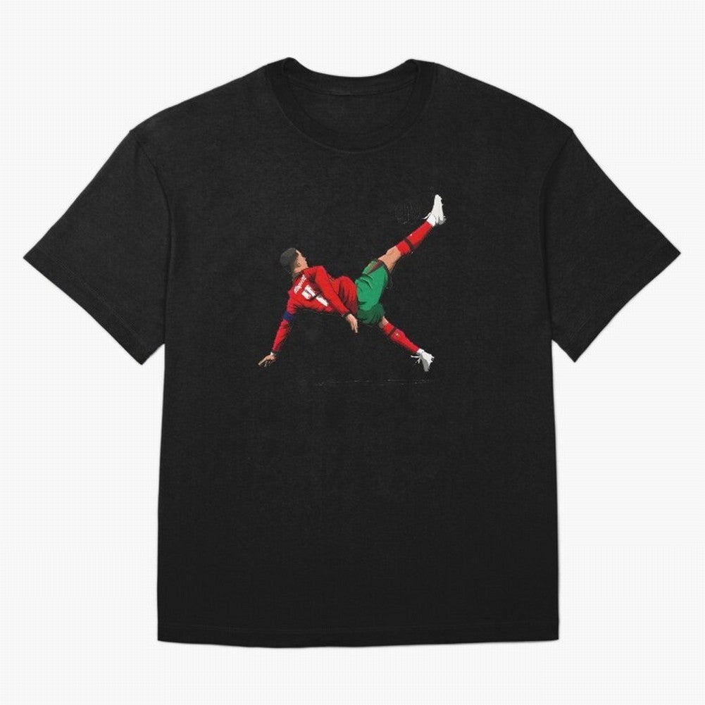 Cristiano Ronaldo 910th Goal Bicycle Kick Tribute Oversized T-Shirt Wear the Spirit of Global Football Passion for FIFA World Cup 2026, Made for Neymar, Portugal, Worldwide Fan Energy, Dramatic Goals, Stadium Lights and Championship Celebrations;