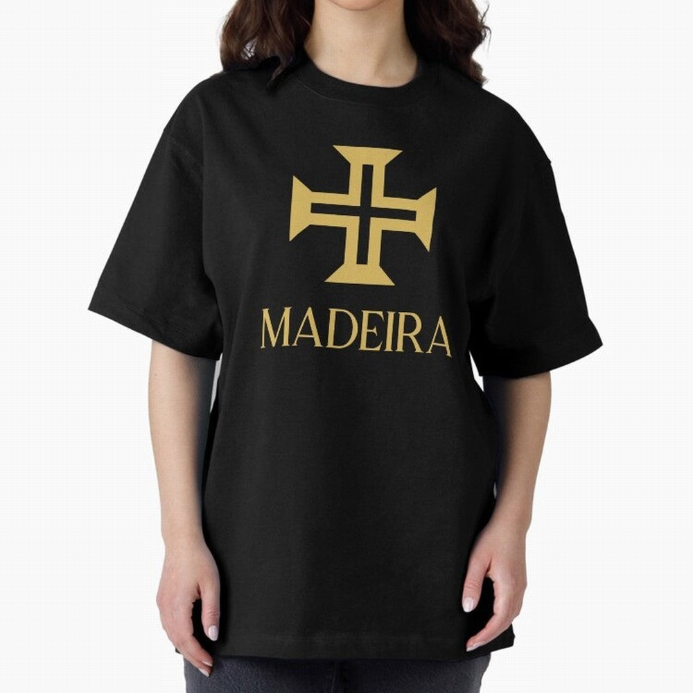 Madeira gold Oversized T-Shirt Carry National Pride through Match Day Hype around FIFA World Cup 2026, Messi and Cristiano Ronaldo, France, Championship Spirit, Famous Goals, Roaring Crowds and International Football Unity; Created for Match Day