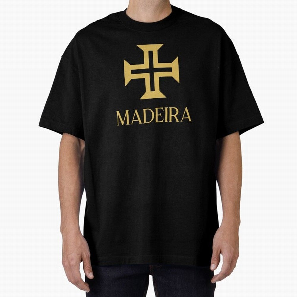 Madeira gold Oversized T-Shirt Carry National Pride through Match Day Hype around FIFA World Cup 2026, Messi and Cristiano Ronaldo, France, Championship Spirit, Famous Goals, Roaring Crowds and International Football Unity; Created for Match Day