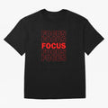 Focus Focus Focus (Red) Oversized T-Shirt Bring FIFA World Cup 2026 Highlighting Cristiano Ronaldo, Haaland and CR7, Argentina Energy, Goal Celebration Energy, Supporter Heritage, Football Icons and Worldwide Tournament Joy; Perfect for Fans,