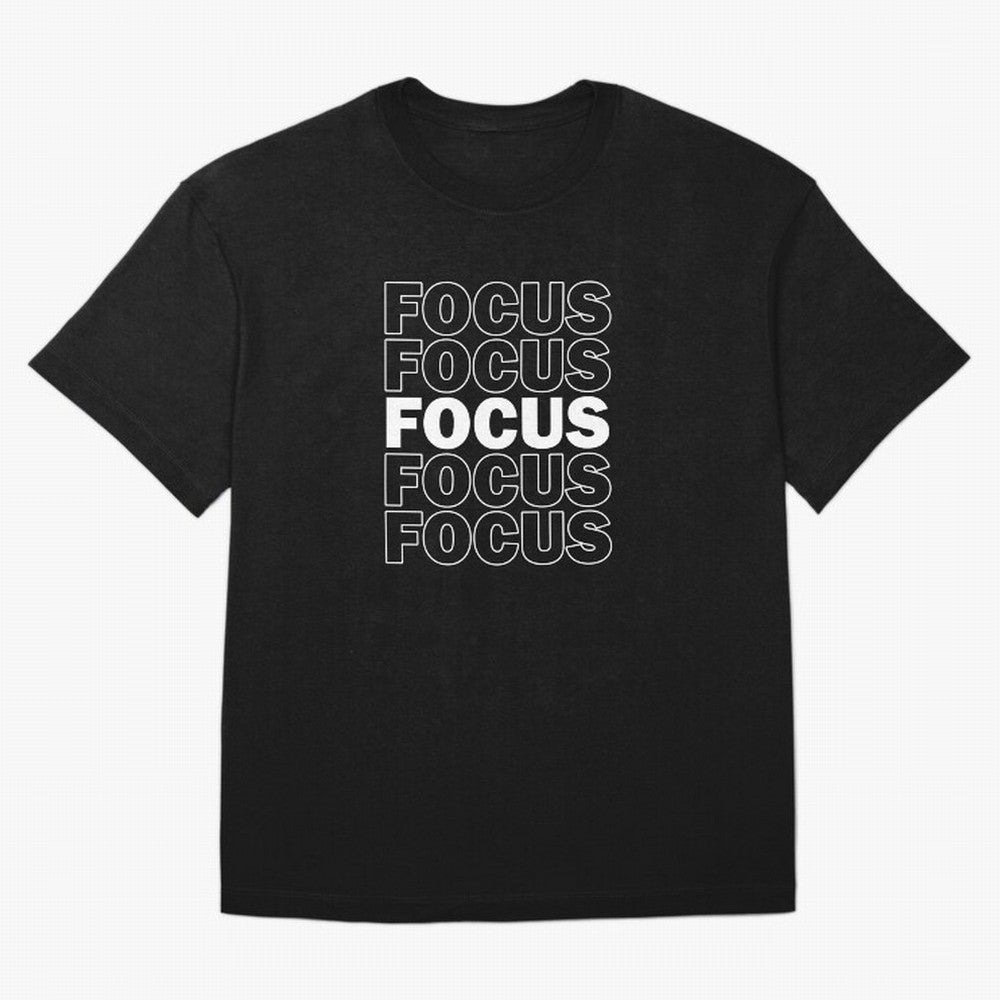 Focus Focus Focus (White Design) Oversized T-Shirt Make Every Kick Count in FIFA World Cup 2026 USA Canada Mexico for Fans of CR7 and Netherlands, Bringing Retro Football Energy, Iconic Rivalries, Trophy Chase Drama and Stadium Atmosphere; Great