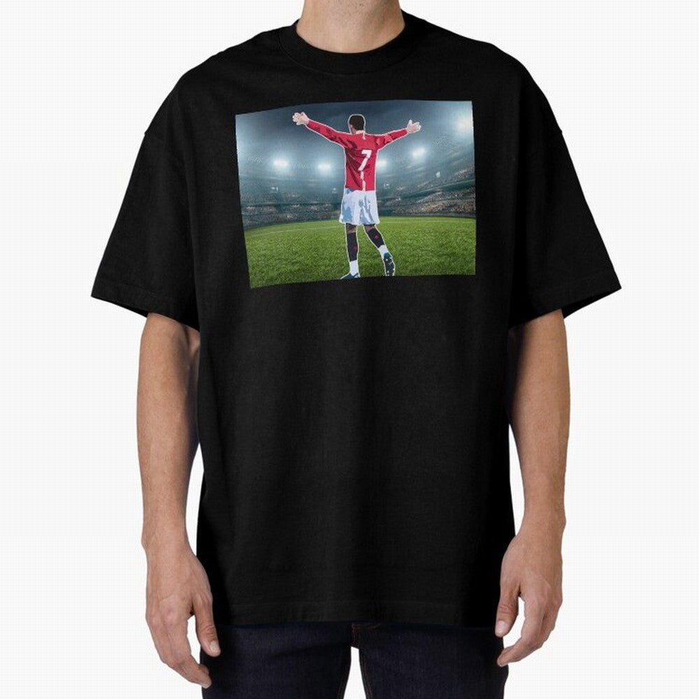 Ronaldo Oversized T-Shirt Celebrate the Road through FIFA World Cup 2026 Group Stage for Fans of Messi, Neymar and Mbappe and France, Bringing Global Supporter Spirit, Legendary Goals, National Colors and Tournament Celebration; Made for Die Hard