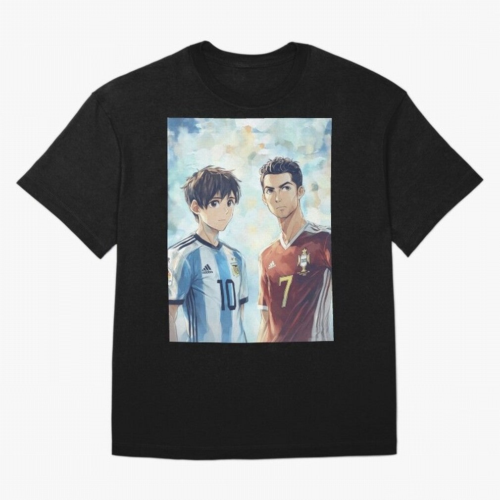 Lionel Messi and Cristiano Ronaldo Oversized T-Shirt Show Up for the Glory of FIFA World Cup 2026 for Fans of Messi and Cristiano Ronaldo and Brazil, Portugal and Argentina, Bringing Football Passion, Legendary Performances, Festival Vibes and