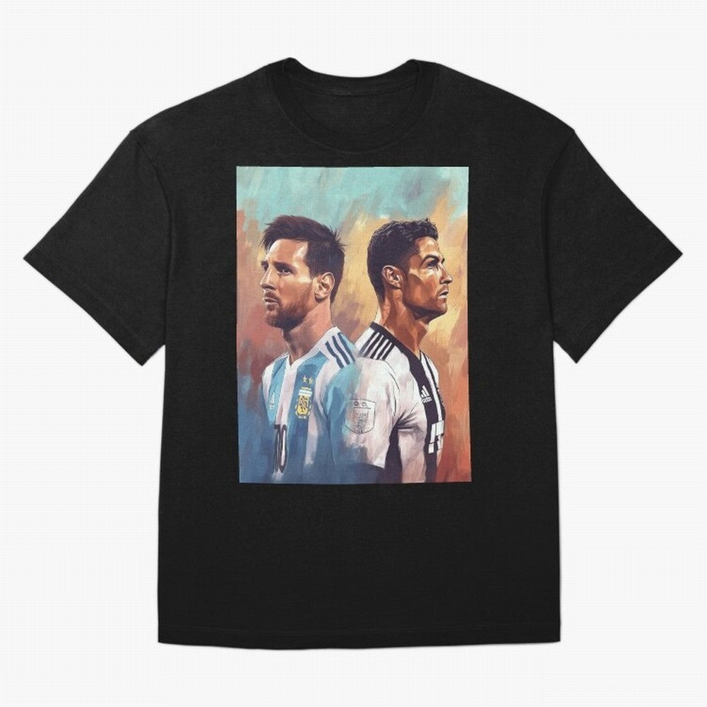 Lionel Messi and Cristiano Ronaldo Oversized T-Shirt Create the FIFA World Cup 2026 Group Stage Journey through CR7 and Messi Highlights, France Pride, Champion Mindset, Group Stage Buzz, Knockout Tension and Passionate Fan Culture; Perfect for