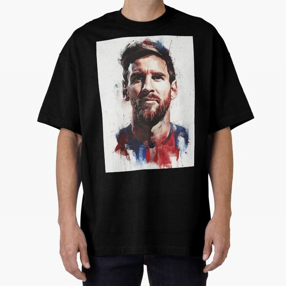 Lionel Messi Oversized T-Shirt Capture Stadium Memories from FIFA World Cup 2026 Group Stage for Fans of Messi and Netherlands, Bringing Championship Spirit, Famous Goals, Roaring Crowds and International Football Unity; Made for Collectors Who