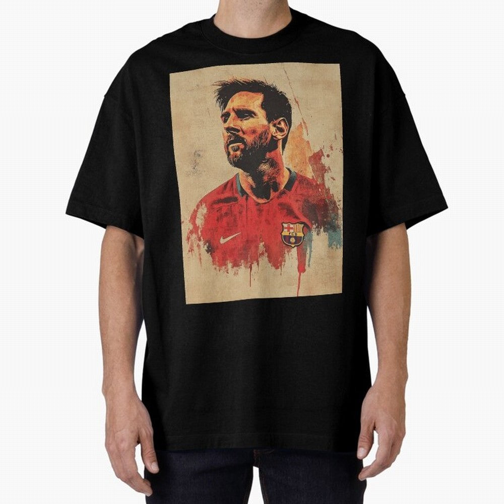 Lionel Messi Oversized T-Shirt Support Your Favorite Stars during FIFA World Cup 2026 USA Canada Mexico for Fans of Mbappe and Neymar and Spain, Bringing Football History, Final Match Energy, Crowd Noise and Once in a Lifetime Moments; Made for
