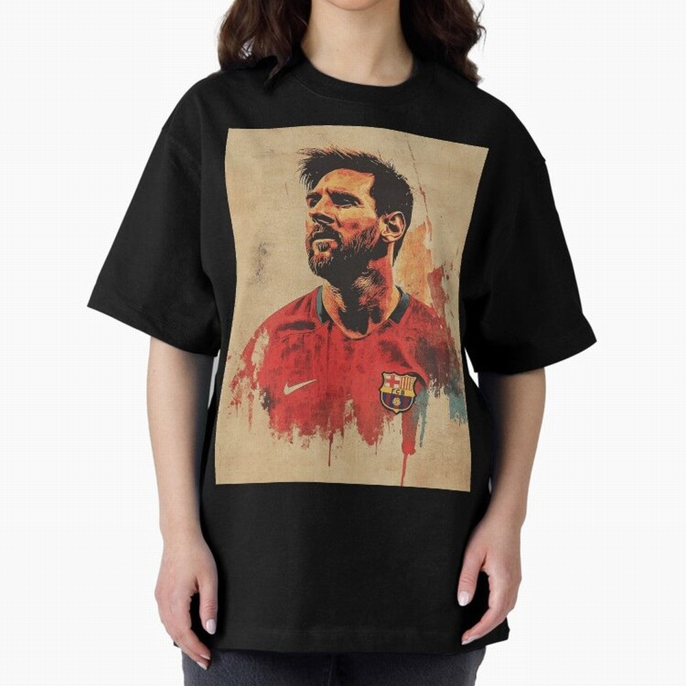 Lionel Messi Oversized T-Shirt Support Your Favorite Stars during FIFA World Cup 2026 USA Canada Mexico for Fans of Mbappe and Neymar and Spain, Bringing Football History, Final Match Energy, Crowd Noise and Once in a Lifetime Moments; Made for