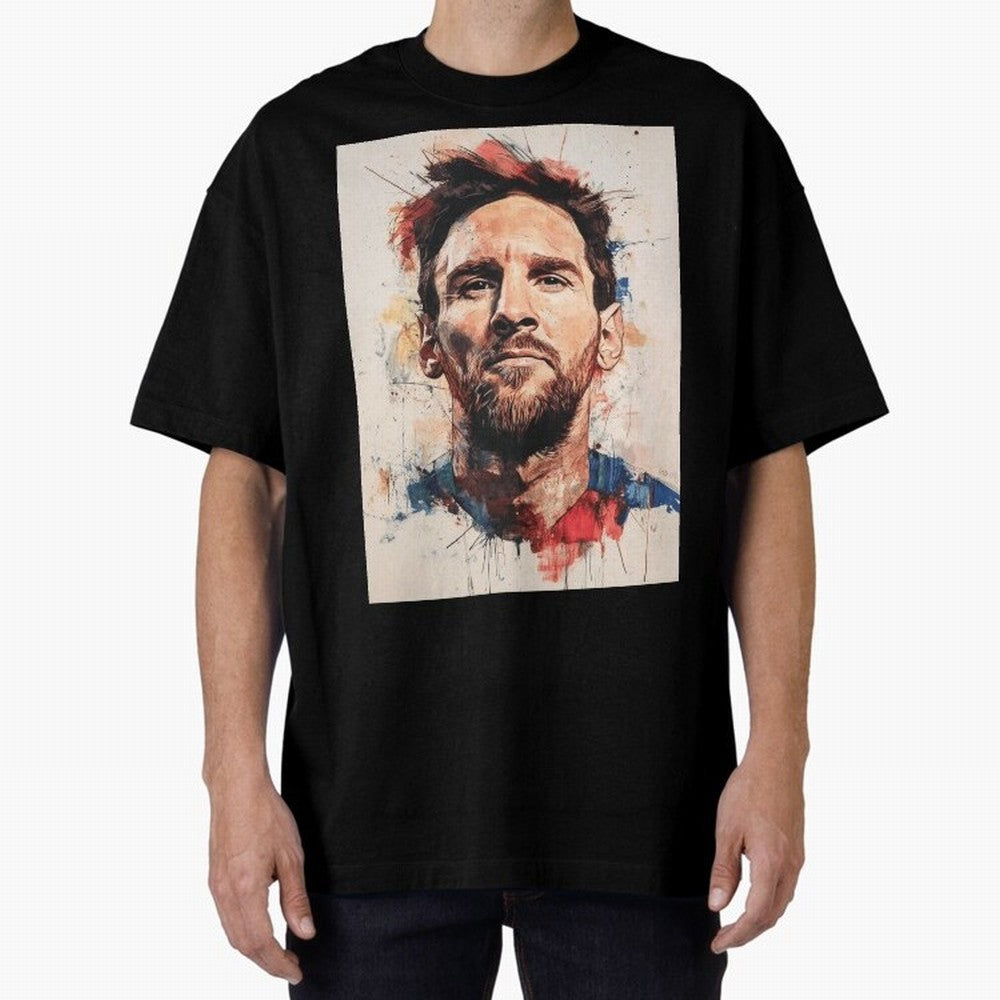 Lionel Messi Oversized T-Shirt Celebrate FIFA World Cup 2026 Group Stage for Fans of CR7 and Spain and Netherlands, Bringing Stadium Memories, Football Loyalty, International Chants and Championship Tradition; Great for Watch Parties, Sports Bars,