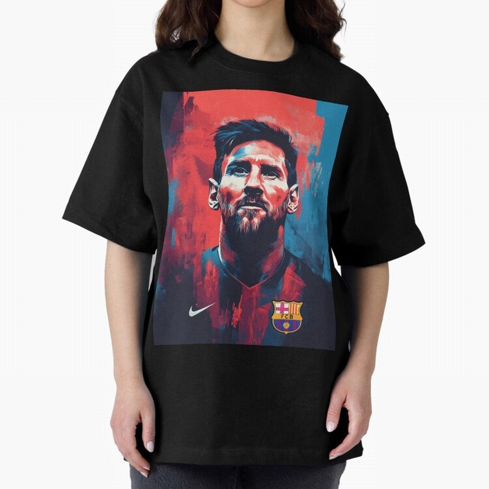 Lionel Messi Oversized T-Shirt Honor the Beautiful Game during FIFA World Cup 2026 for Fans of Cristiano Ronaldo and France and Portugal, Bringing Match Day Excitement, Supporter Culture, Golden Goals and Global Football Passion; Ideal for