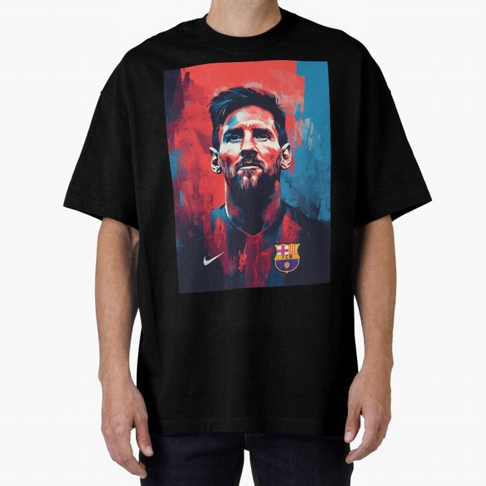 Lionel Messi Oversized T-Shirt Honor the Beautiful Game during FIFA World Cup 2026 for Fans of Cristiano Ronaldo and France and Portugal, Bringing Match Day Excitement, Supporter Culture, Golden Goals and Global Football Passion; Ideal for