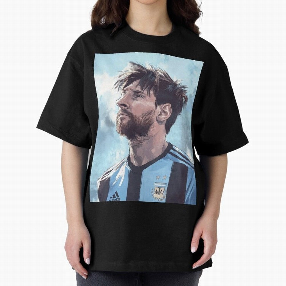 Lionel Messi Oversized T-Shirt Celebrate Every Goal in FIFA World Cup 2026 Group Stage Spirit, Inspired by Netherlands, Cristiano Ronaldo, Global Supporter Spirit, Legendary Goals, National Colors and Tournament Celebration; Ideal for Fans Who