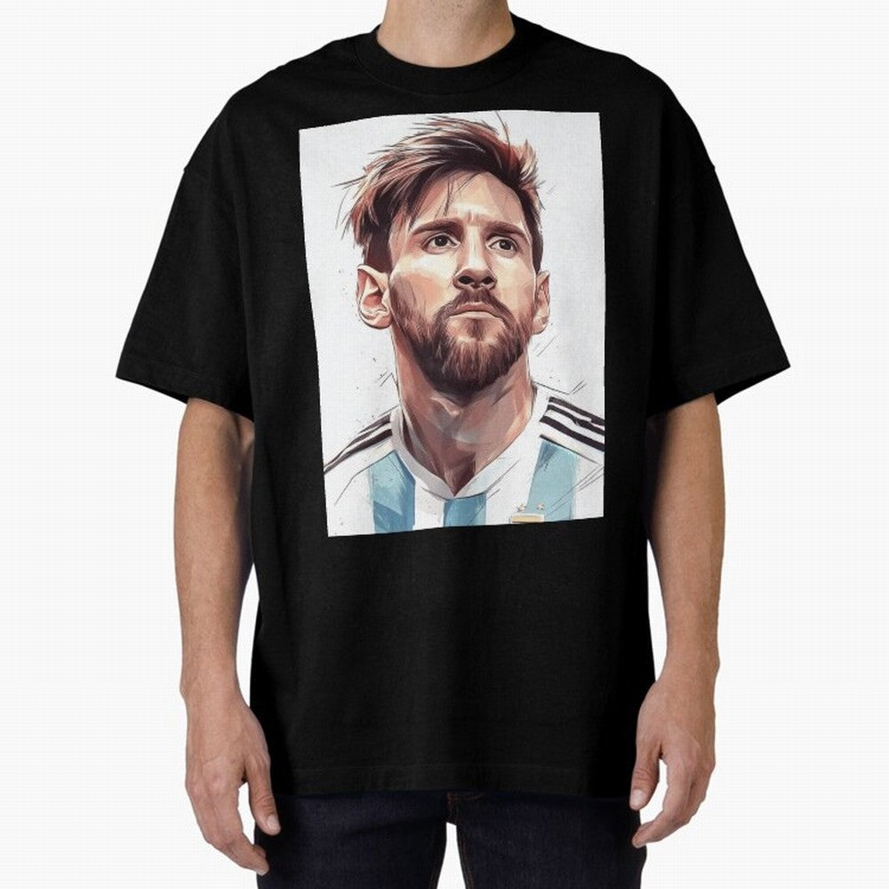 Lionel Messi Oversized T-Shirt Celebrate Supporters United by Global Football Passion for FIFA World Cup 2026 Group Stage, Featuring Cristiano Ronaldo, Haaland and CR7, Argentina and Brazil, Champion Mindset, Group Stage Buzz, Knockout Tension and