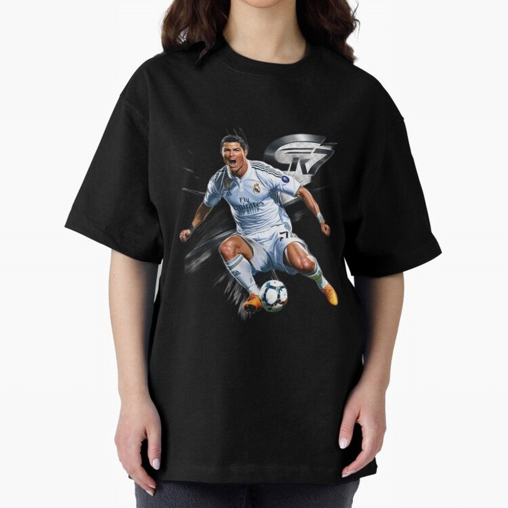 CR7 Ronaldo Legacy GOAT Soccer Fan T-Shirt ¨C Ultimate Football Icon Oversized T-Shirt Celebrate the Road through FIFA World Cup 2026 Group Stage Spirit, Connected to Argentina, France and Brazil, Cristiano Ronaldo, Haaland and CR7, Worldwide Fan