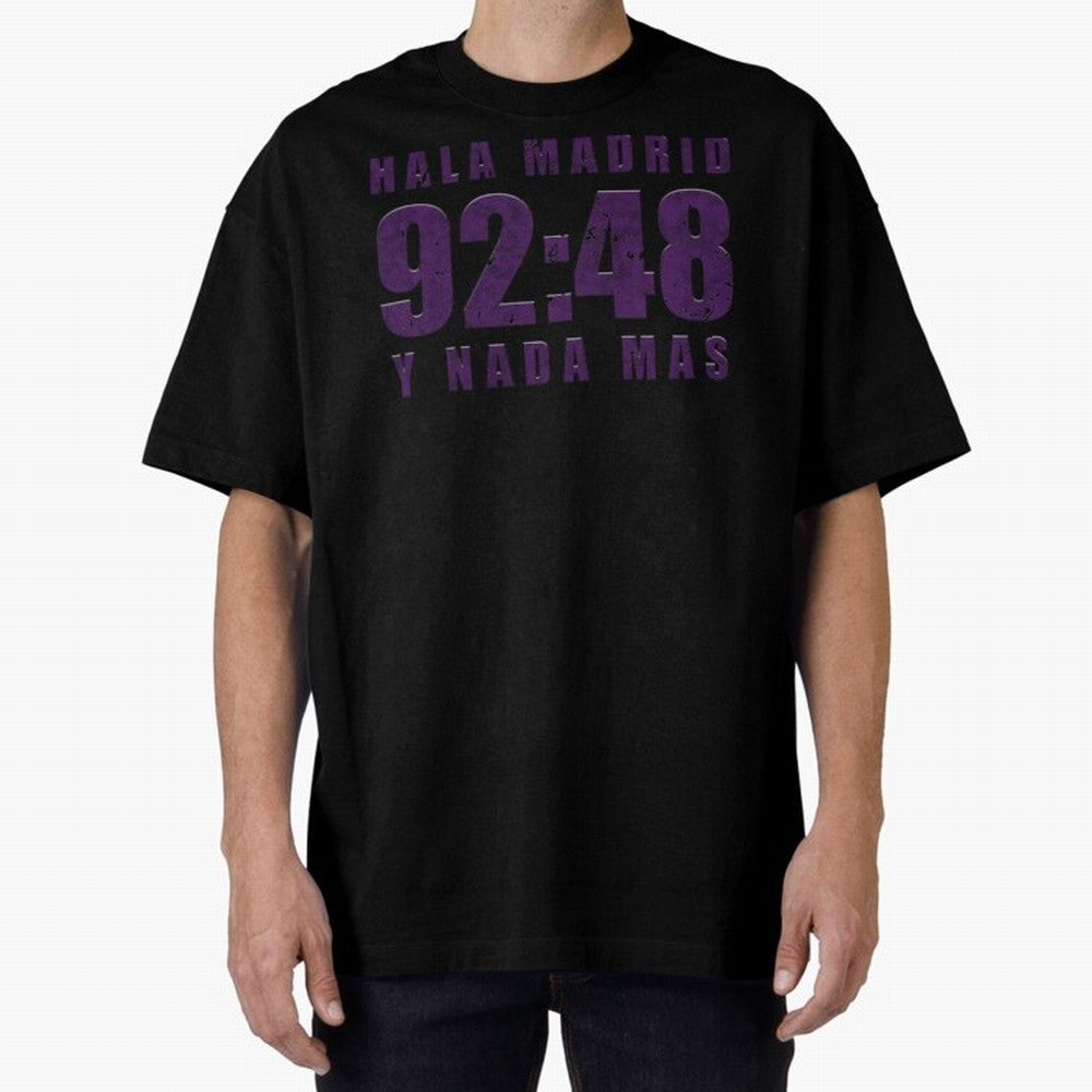 La Decima ChL 92:48 Madrid Hala Madrid Y Nada Mas History Made Madrid Bernabeu Football Soccer Legendary Oversized T-Shirt Bring Champion Energy into FIFA World Cup 2026 USA Canada Mexico for Fans of Messi and Portugal, Spain and Germany, Bringing
