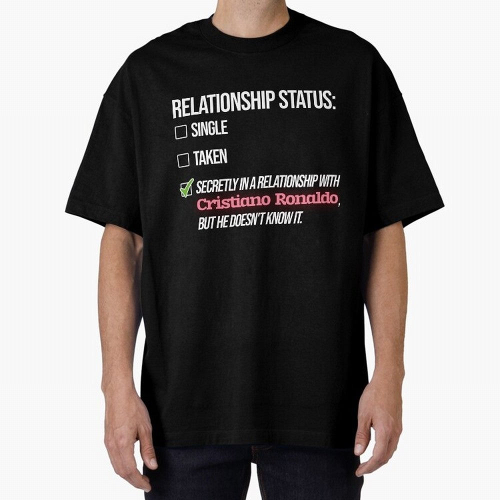 Relationship with Cristiano Ronaldo Oversized T-Shirt Make Every Match About FIFA World Cup 2026 Spirit, with England, Messi and Cristiano Ronaldo, Sports Nostalgia, International Competition, Famous Players and Unforgettable Victories; Perfect for