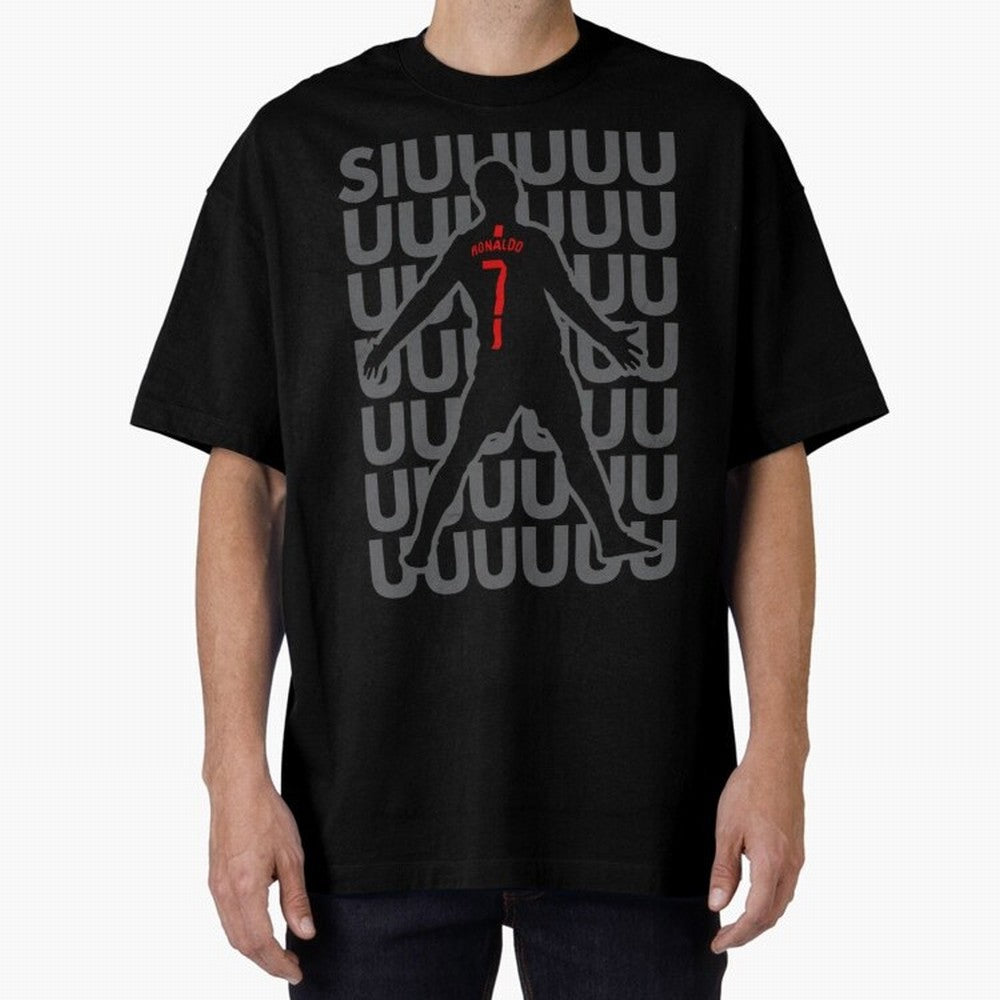 Siuuuuuu Cristiano Ronaldo Oversized T-Shirt Fuel the Hype around FIFA World Cup 2026 USA Canada Mexico for Fans of Messi, CR7 and Mbappe and England, France and Netherlands, Bringing Stadium Memories, Football Loyalty, International Chants and