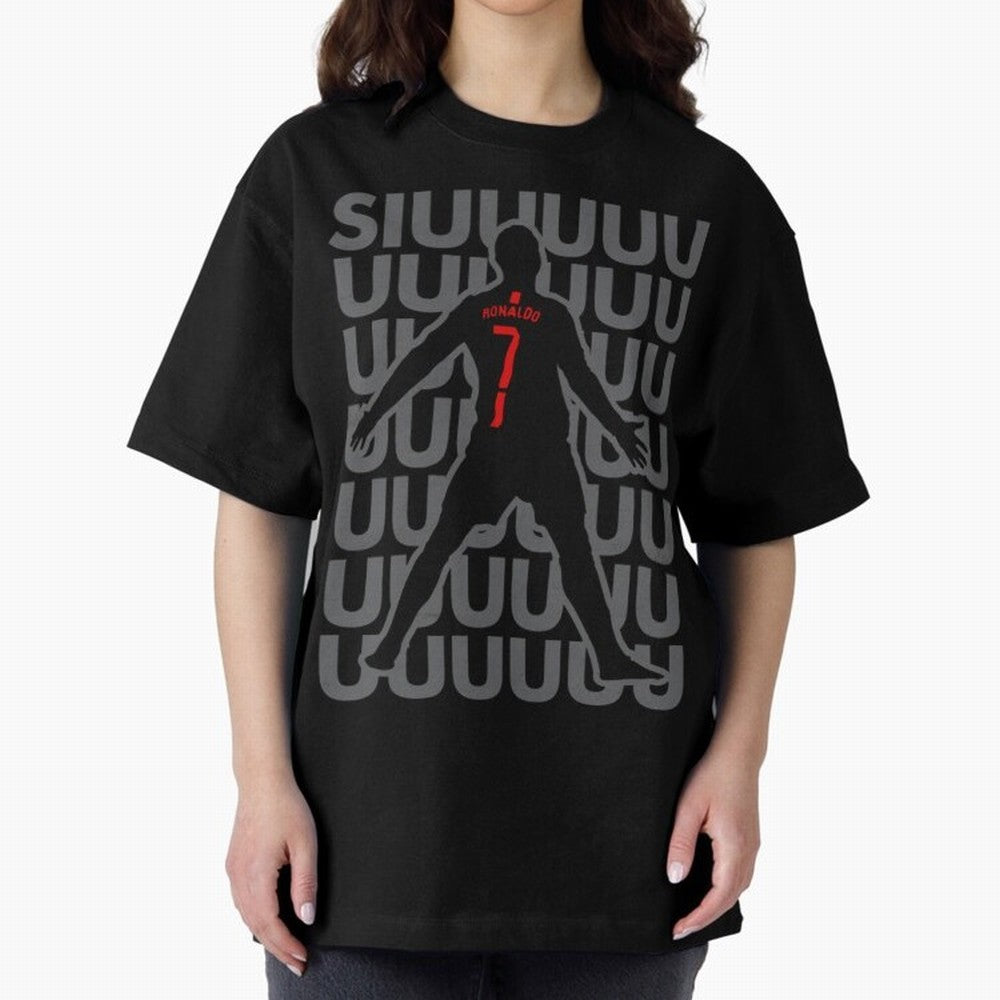 Siuuuuuu Cristiano Ronaldo Oversized T-Shirt Fuel the Hype around FIFA World Cup 2026 USA Canada Mexico for Fans of Messi, CR7 and Mbappe and England, France and Netherlands, Bringing Stadium Memories, Football Loyalty, International Chants and